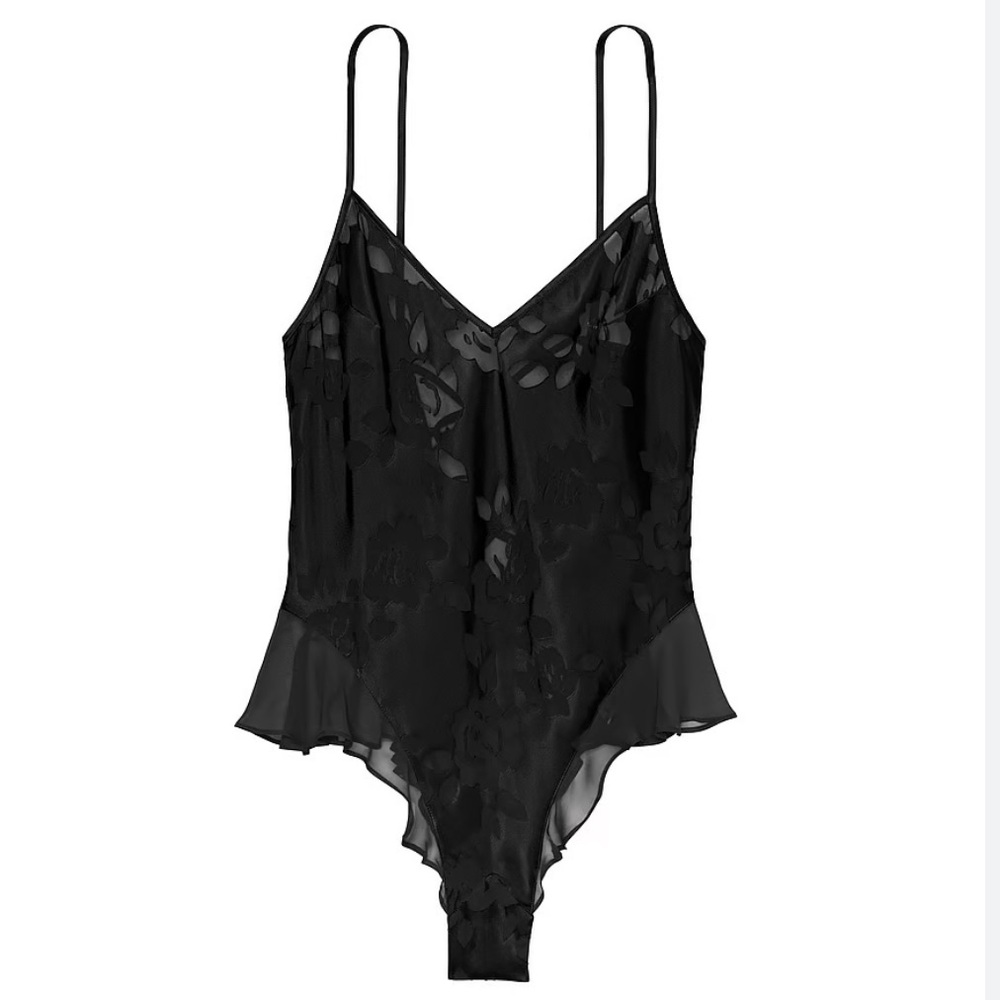 Vintage Victoria’s Secret Burnout Satin Teddy Sexy Nightie